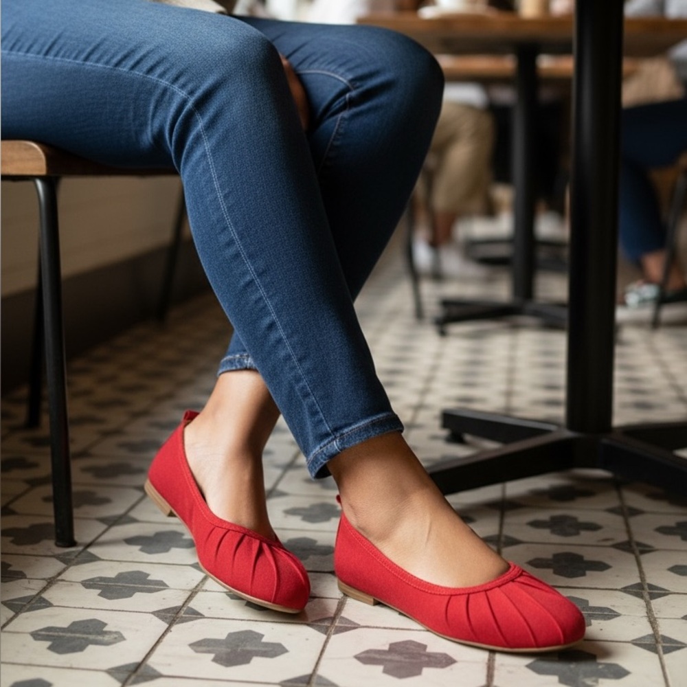 Journee Collection Vibrant Red Loafers